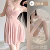 Plus Size Sexy Intimates para Mulheres, Estilo Hot Pure Lust, Não Precisa Tirar, Alças Abertas, Saia Sexy Transparente de Renda, Pijamas Sexy