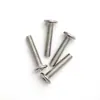 Tornillo de Acero al Carbono Niquelado con Filo Invertido, Cabeza Hexagonal, para Muebles, Mesa y Silla, Tornillo de Cabeza Plana Redonda, Hexagonal, M5/M6/m8