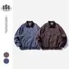 Nice3Rule Chaqueta de Trabajo de Algodón Lavado Estilo Retro Japonés para Primavera y Otoño Chaqueta Resistente Holgada para Hombre Nw111