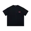 Yidao Vintage 2026 Verão Nova Marca Tendência Estilo Americano Design Estampado com Letras Casual Solta Peso Pesado Manga Curta para Homens e Mulheres