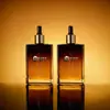 En Stock Botellas Cuadradas de Vidrio Transparente de 30ml 50ml 100ml para Aceites Esenciales, Botellas Dispensadoras de Vidrio con Gotero para Sérum