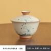 Mesa de Hielo Relieve Pintado a Mano Ola del Océano Tazón de Dos Tapas Olla Soporte Taza de Té Hogar Individual Cerámica Juego de Té Kung Fu Tazón de Té