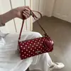 Bolso de Axila de Nicho Estilo Francés para Mujer, Bolso Baguette de Lunares de Moda con Forma de Corazón Tendencia, Bolso de Hombro Diario para Niñas
