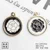 Accesorios para el cabello hechos a mano DIY estilo coreano material de lazo pendientes con colgante redondo de gota de aceite rosa accesorios de joyería de aleación