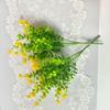 Flor artificial de eucalipto, camelia, 7 tenedores, eucalipto, camelia, ramo de plástico, flor artificial, decoración del hogar, planta verde