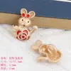 Diy futu acessórios para joias liga galvanoplastia ouro asiático zodíaco coelho pulseira tiara material acessórios lote