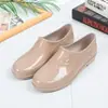 Nuevos Zapatos de Lluvia para Primavera y Otoño Cuatro Estaciones para Mujer de Caña Corta Boca Baja Impermeables Antideslizantes Zapatos de Agua para Mujer de Caña Baja para Cocina Trabajo Ropa Exterior Zapatos de Goma