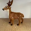 Cuero Genuino Hecho a Mano Simulación de Ciervo Ciervo Sika Navideño Niños Bebé Cognitivo Adornos de Estante para el Hogar Accesorios para Sesión de Fotos