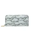 Suministro Transfronterizo Cartera Estampada de Longitud Media, Bolso de Mano Largo de Moda con Estampado de Nubes, Cartera de Gran Capacidad, Billetera para Monedas