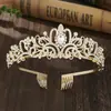 Venta Caliente Transfronteriza Corona de Novia para el Cabello con Diamantes de Cristal Corona de Cumpleaños Tiara Diadema para Actuación Infantil Accesorios para el Cabello