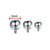 Aço Titânio Rosca Externa Bola de Reposição Bola Redonda Piercing de Sobrancelha Piercing de Lábio Piercing de Umbigo Acessórios Piercing Corporal DIY Joias Antialérgicas