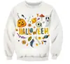 Suéter Divertido de Halloween con Elementos de Dibujos Animados para Hombres y Mujeres Transfronterizo, Suéter Festivo, Tops con Estampado 3D de Terror para Niños