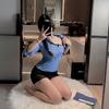 Plus Size Sexo Roupa Interior Antigo Nacional Moda Bordado Role-playing Puro Desejo Paixão Provocação Barriga Cheongsam República da China Hanfu