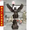 Escultura de personaje de Europa Occidental FRP Ángel Brillante diosa estatua de bronce Adornos de decoración de paisaje para Hotel Villa
