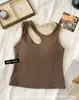 Diseño de Dos Piezas para Primavera y Verano con Tirantes Anchos Calados, Espalda Bonita, Copas en el Pecho, Corte Ajustado, Camiseta sin Mangas para Mujer