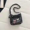 Shuai Mijia 2026 Verão Nova Bolsa Transversal Borboleta Moda Floral Retrô Jeans Bolsa Feminina Bolsa de Ombro