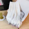Estação Outono e Primavera, Tamanho Plus, Caimento Solto, Elegante, Casual, Artístico, Retrô, Estilo Étnico, Calça Wide Leg Bordada de Nove Pontos, Dropshipping de Comércio Exterior