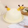 Sombrero de Pescador Nuevo de Verano para Niños Transpirable Ala Curva Sombrilla de Sol para Bebé en la Playa Sombrero de Oso de Dibujos Animados de Alto Valor