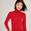 Nuevo Suéter de Punto Grueso de Lana Cachemir para Mujer Otoño e Invierno, Cuello Alto, Trenzado, Manga Larga, Cómodo, Elegante y Cálido