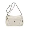 Bolsa Transversal de Tecido de Nylon Multicamadas para Mulheres 2025 Novo Estilo Coreano Bolsa de Lona Casual Versátil Bolsa de Ombro Pequena para Roupas de Trabalho
