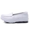 2023 Novos Sapatos de Enfermagem com Almofada de Ar Pés Não Cansados Feminino Verão Xadrez Branco Solado Macio Respirável Salto Plataforma Pequeno Vazado