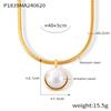 Collar Colgante de Perlas y Piedras Naturales Estilo Retro Coreano Estilo Chanel Moda de Corea del Sur Geométrico Acero de Titanio Collar para Clavícula para Mujeres