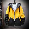 Chaqueta con capucha para hombre, diseño de bolso de manga con personalidad, primavera y otoño de 2022, con estampado de moda juvenil, a juego, venta al por mayor