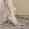 Talla Pequeña 313233 Tacones Altos Franceses Zapatos de Punta para Banquete Estilo Hada Nuevo para Mujer 2023 Talla Grande 41-43