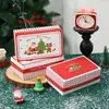 Caixa de Embalagem para Biscoitos de Natal Cobertura de Doce Toffee Assado Nougat Barco de Arroz Glutinoso Caixa de Presente