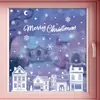 Decoraciones Navideñas Transfronterizas, Renos, Copos de Nieve, Pegatinas Estáticas, Trineos Creativos, Luna, Casas de Nieve, Pegatinas Navideñas al por Mayor