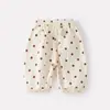 Pantalones Casuales de Lunares Simples y Elegantes de Nuevo Estilo para Bebés y Niños Pequeños, Pantalones de Algodón Estilo Coreano, Ropa de Verano para Bebés, Leggings Delgados