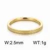 Anillo de Acero Inoxidable Delgado de Círculo Dorado Mate Moda Transfronteriza Anillo Sencillo de Banda Lisa Estilo Ins Redondo Chapado en Oro de 18K