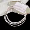 Colar de Pérolas Shijia Roxo Rosa Manta Luxo Acessível Feminino Versátil Leve Forte Corrente de Clavícula de Alto Padrão Colar de Empilhamento de Nicho