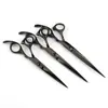 Tijeras de Peluquería Personalizadas Estilo Chino Negras de 6.0/6.5/7.0 pulgadas, Tijeras para Cortar el Cabello con Punta Afilada y Filo Plano