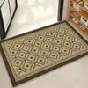 Felpudo absorbente tejido de lino, diseño estilo americano, resistente a las manchas y duradero, alfombrilla de baño antideslizante, fácil de limpiar, apto para entrada