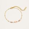 Europeo y Americano Transfronterizo 18K Perla Barroca Rosa Dopamina Collar de Cuentas Set de Pulsera Cadena de Clavícula de Acero Inoxidable