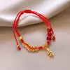 Novo Bracelete de Cavalo do Ano do Zodíaco Fio Vermelho Retro Simples Estilo Chinês, Acessório de Mão de Moda High-End de Luxo Leve Personalizado para Mulheres