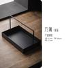 Yifang Tea Talk Cesta de hierro estilo chino nuevo caja de almacenamiento para juego de té de hierro negro casa de té cobertizo de té decoración de sala modelo bandeja de té