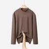 Nueva Camiseta Térmica de Cuello Medio Alto, Unisex, Terciopelo Alemán Otoño e Invierno Autocalentable Cuello Medio Alto Terciopelo Alemán Camiseta Base