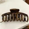 Garra de Cabelo Grande de Osso de Dragão, Grampo de Cabelo Coreano em Formato de Abóbora, Presilha para a Parte de Trás da Cabeça, Presilha de Tubarão, Acessório de Cabelo Elegante para Mulheres