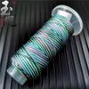 18 fios de alta resistência tingidos em degradê para pulseira trançada DIY de escamas de dragão, fios coloridos, 12 fios de corda de mão, fio de jade com contas
