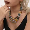 Collar de Perlas de Imitación Shijia Omega de 8 mm Cadena para Clavícula Multicolores con Cuentas Joyería Elegante de Lujo Fábrica Femenina En stock
