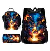 Mochila Rosa con Puntadas de Impresión Digital Mochila Transfronteriza de Dibujos Animados Mochila para Escuela Primaria Ligera de Gran Capacidad