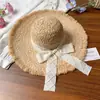 Sombrero de Playa de Paja Raffia Estilo Francés de Ala Ancha Sombrero de Protección Solar para Vacaciones en la Costa 2026 Nuevo Diseño Hueco Sombrero de Paja Parasol para Mujer