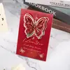 Cartão de Cumprimentos Borboleta Dobrável Tridimensional, Cartão de Cumprimentos de Aniversário, Cartão Postal, Dia dos Namorados, Dia dos Namorados Chinês, Cartão Rosa de Agradecimento e Bênção