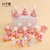 Chapéu Mini com Laço Estilo Coreano Decoração de Bolo Ornamento Pom-Pom Chapéu de Aniversário Decoração de Mesa de Confeitaria