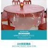 Toalha de Mesa Descartável Plástico Extra Grosso Filme de PE Vermelho Impermeável Seda Artificial Toalha de Mesa Grande Casamento Impressão Xi Jogo Americano