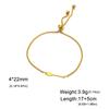 Pulsera Geométrica de Acero de Titanio Cortado Personalizado Simple Colgante de Doble Agujero para Mujer Pulsera de Acero Inoxidable Combinable