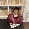Bolso tote vintage de cuero suave estilo commuting para mujer, bolso de hombro esmerilado, nuevo modelo 2026, bolso cruzado de gran capacidad