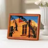 Suporte Display para Porta-Retrato de Madeira Maciça com Cantos Arredondados 6 polegadas, Serviço de Impressão de Fotos e Criação de Álbuns, Cartões Postais 6 polegadas 7 polegadas